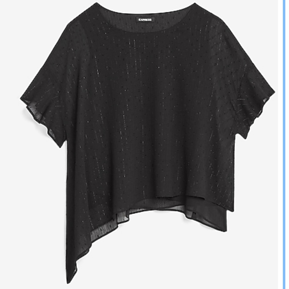 NWOT Express Metallic Asymmetrical Top - Size S